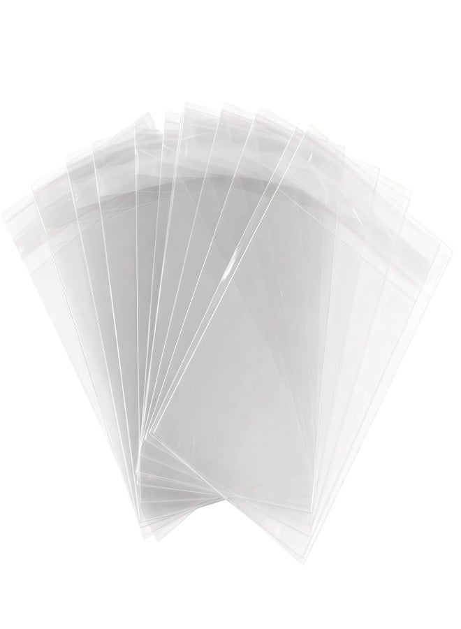 tupwel 100PCS 4.5" x5.5" Clear Self -Adhesive Cello/Cellophane Treat Bag for Food Storage Bakery Candle Soap Bakery Cookie Gift Packing Party Favors - Image 1